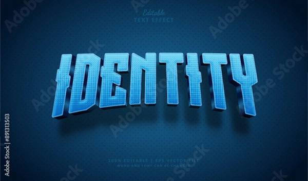 Obraz Identity Editable Text Effect Style 3d Esport Badge