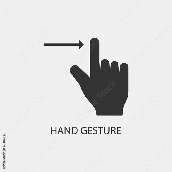 Obraz Touch screen vector icon illustration sign