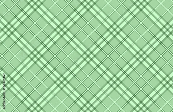 Obraz Abstract fabric texture pattern seamless green grid diagonal background