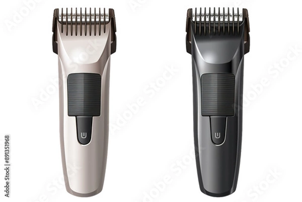 Obraz A Pair of Electric Trimmers for Precise Grooming, Ready to Shape Your Style on a Clear PNG or White Background.