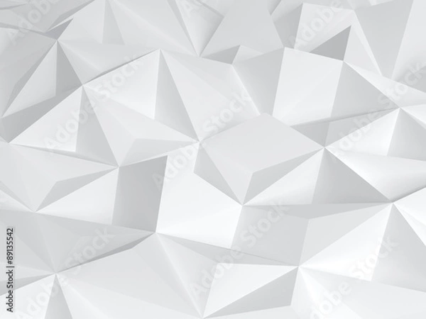 Obraz 3D Abstract white polygonal forms 