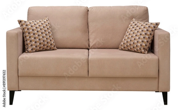 Fototapeta Sofa isolated on white background. Including clipping path