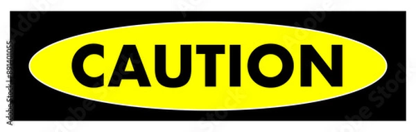 Obraz Caution frame color flat style