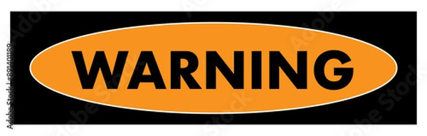 Obraz Warning frame color flat style