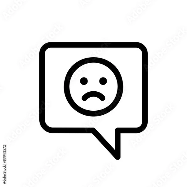 Obraz Vector graphics. SEO marketing, analytics, advertising, business icon. Linear icon, feedback button. Linear icons such as feedback, message icon, and thumb up.