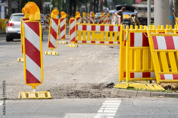 Obraz Road construction site