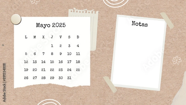 Obraz new year 2025 calendar