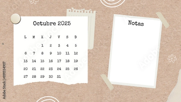 Obraz note paper on cork board