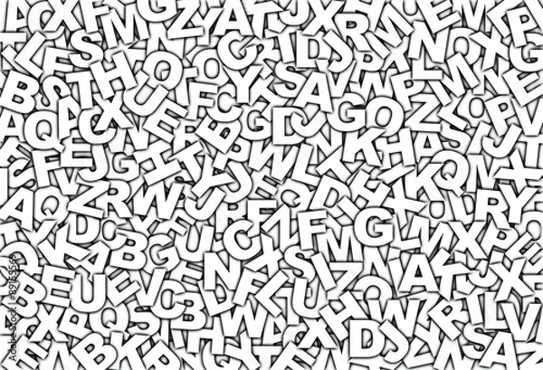 Obraz Wzór liter mieszany