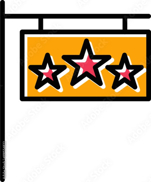 Obraz Hotel Sign Vector Icon