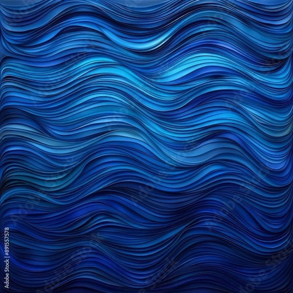 Fototapeta Abstract blue wave pattern background.