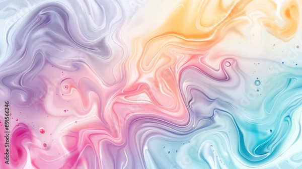 Fototapeta Abstract random color liquid marble background