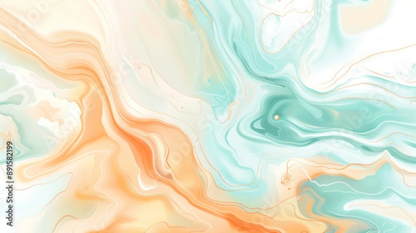Fototapeta Abstract random color liquid marble background