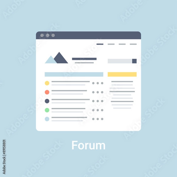 Fototapeta Forum Wireframe