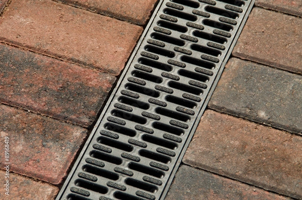 Fototapeta block paving drain