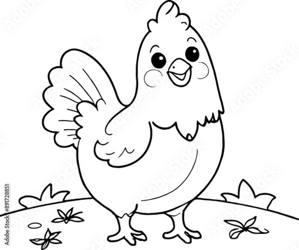 Fototapeta coloring book, Line art, outline, framework, design, shape, appearance, configuration, build, outline, conformation, cartoon, animal, illustration, vector, character, drawing