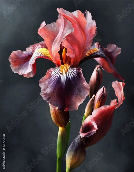 Obraz red and yellow orchid