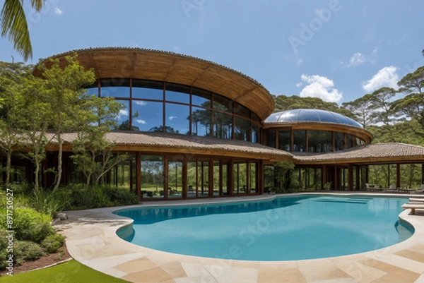 Fototapeta "Distinctive Nature-Connected Structure, a Getaway"