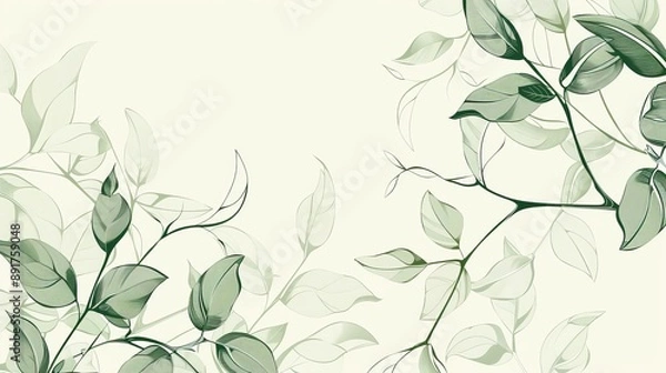 Fototapeta simplistic floral background