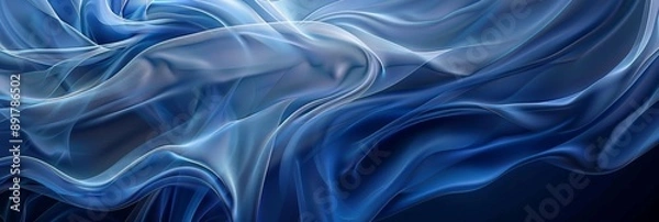 Obraz Dynamic Blue Abstract Flow Art
