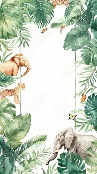 Obraz Safari concept invitation template