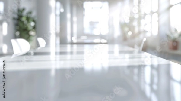 Fototapeta Office Table with Sunlight