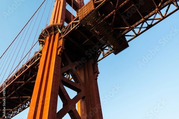 Obraz Golden Gate bridge construction 