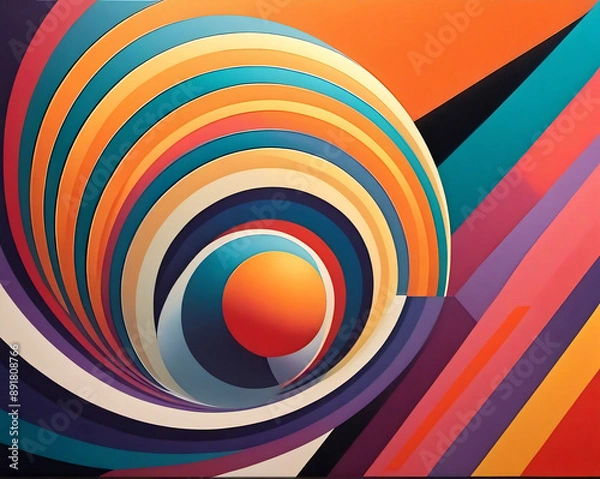 Fototapeta abstract background with circles