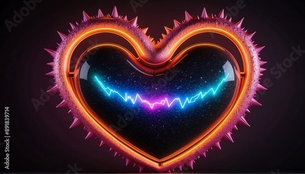 Obraz Abstract Background with Heart Symbol