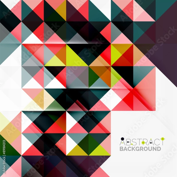 Fototapeta Abstract geometric background. Modern overlapping triangles