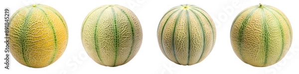 Obraz Melon fruit isolated on transparent background PNG file