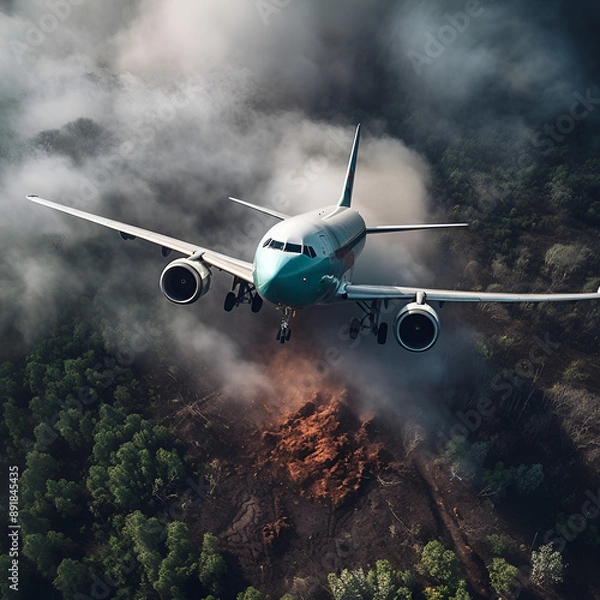 Fototapeta airplane in the sky