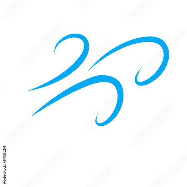 Obraz wind gust line icon