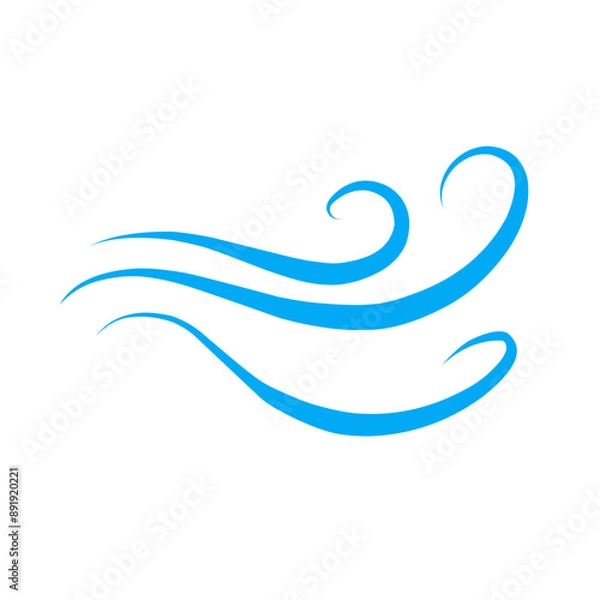 Obraz wind gust line icon