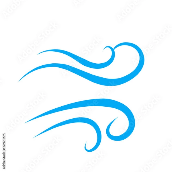 Obraz wind gust line icon