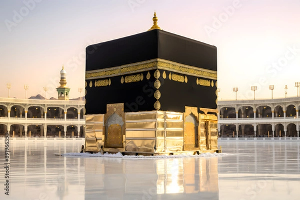Obraz kaaba in meka,  kaaba illustration in meka, mecca kaaba