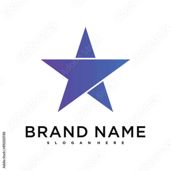 Fototapeta Abstract creative star logo design. Premium Vector