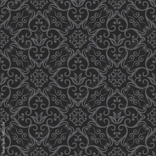 Obraz Black Ornament Pattern