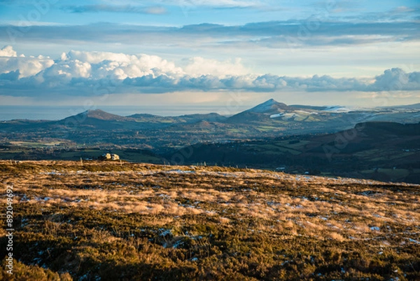 Fototapeta Dublin, Ireland - city and nature views from the top of a hill