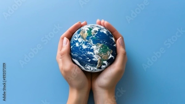 Obraz Colorful hand as unity, humanity in differs difference, concept of heal the world, banner for healing the nature and the world