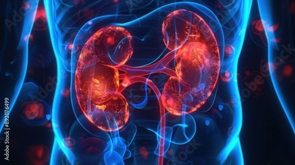 Fototapeta Human Kidneys Illustration