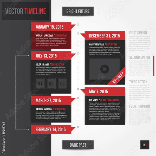 Obraz Vertical timeline template. EPS10.