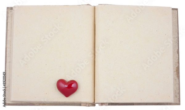 Obraz Empty photo album with heart