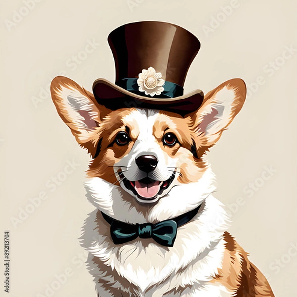 Fototapeta dog with hat