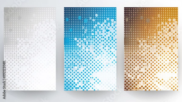 Fototapeta Abstract Geometric Pattern with Three Colors