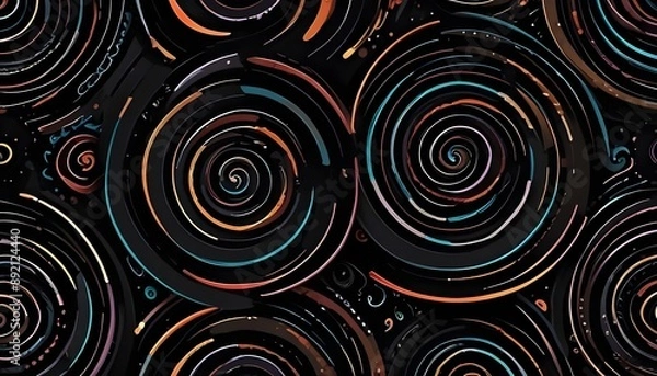 Fototapeta Clear Plain Shiny Soft Vintage Bokeh Cloudy Wave Like Geometric Black Background or Texture