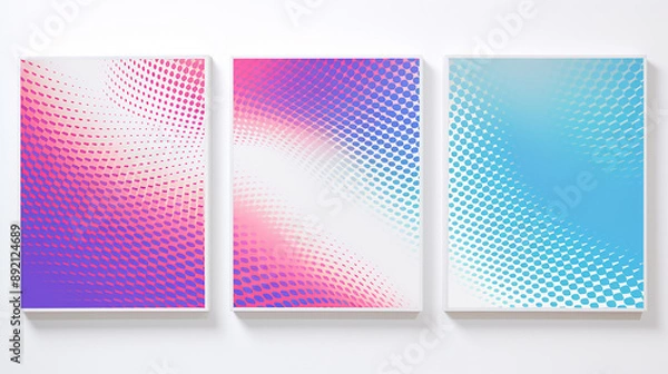 Fototapeta Abstract Geometric Pattern with Three Colors