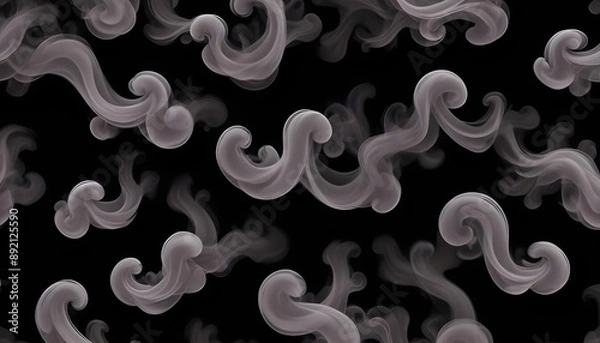 Fototapeta Clear Plain Shiny Soft Vintage Bokeh Cloudy Wave Like Geometric Black Background or Texture