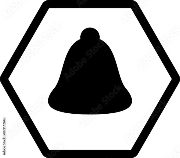 Fototapeta bellhexagon icon inverse