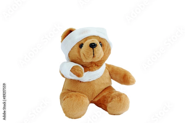 Obraz Bear doll broken head.